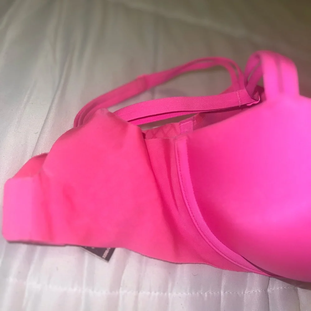 Victoria Secret Hot Pink Lined Demi Bra Rare Color